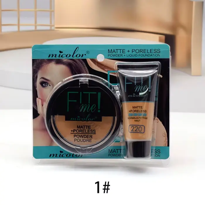 Micolor Fit Me-Poudre sans pores et fond de teint liquide, couverture complète, correcteur liquide, 