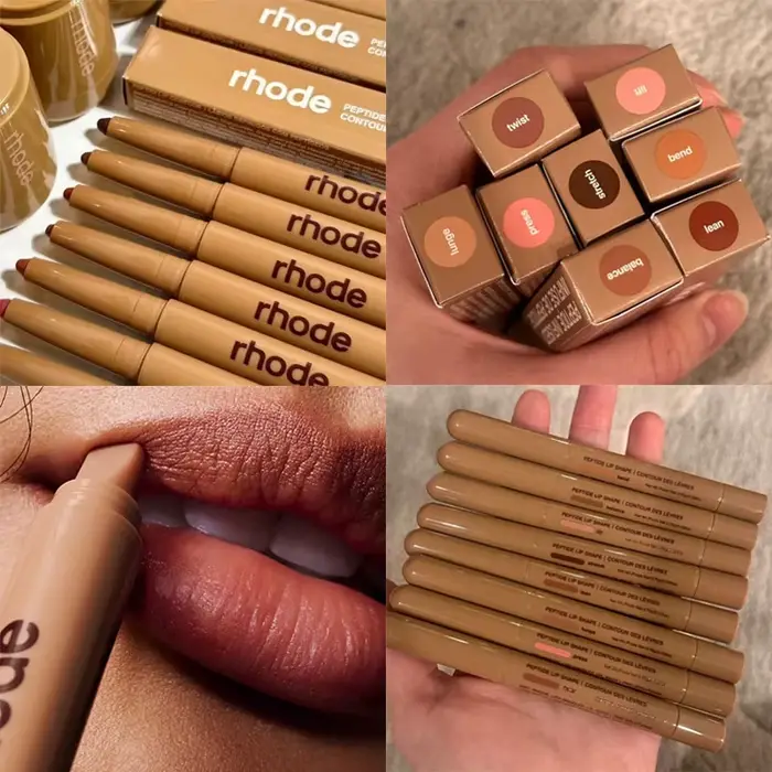 Produits de maquillage de marque : Crayon à lèvres au peptide cutané