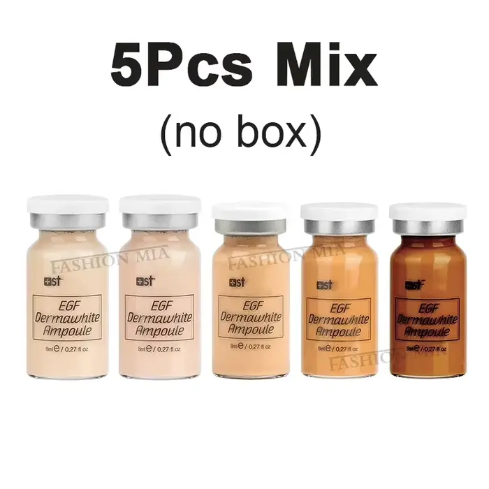 Kit de soin de la peau coréen 8ml : Crème BB à l'ADN de saumon, sérum booster, ampoule, fond de tein