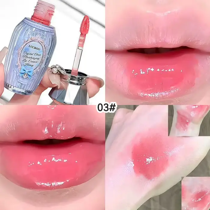 Lckgo Crystal Clear Moisture Lip Essence Gloss - Baume à lèvres hydratant pour amélioration des ride