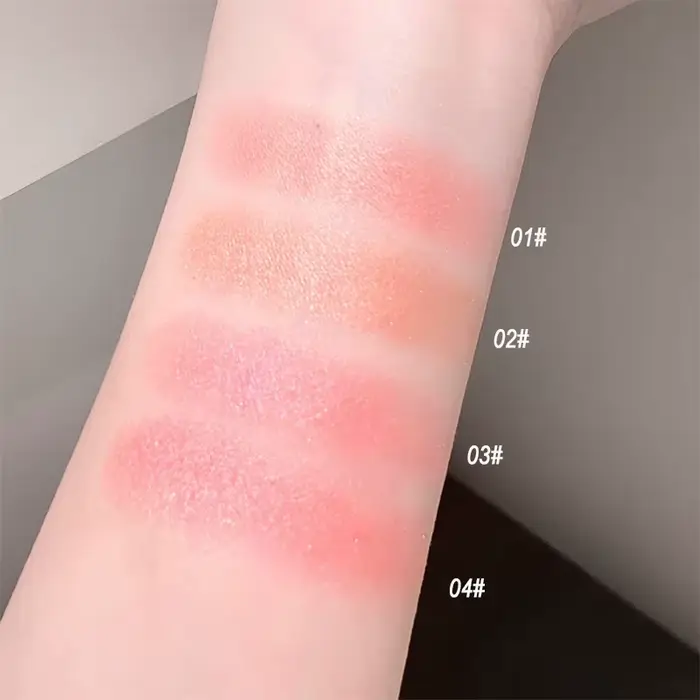Poudre de blush rose gaufrée