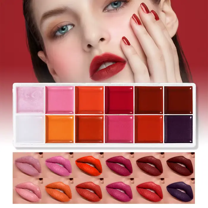 Palette de rouge à lèvres POPFEEL 12 couleurs