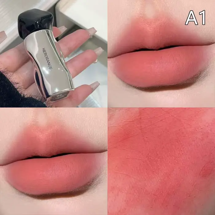 HERORANGE Rouge à Lèvres Liquide Mat Velouté Naturel Longue Tenue Très Pigmenté, Fini Portable Unive