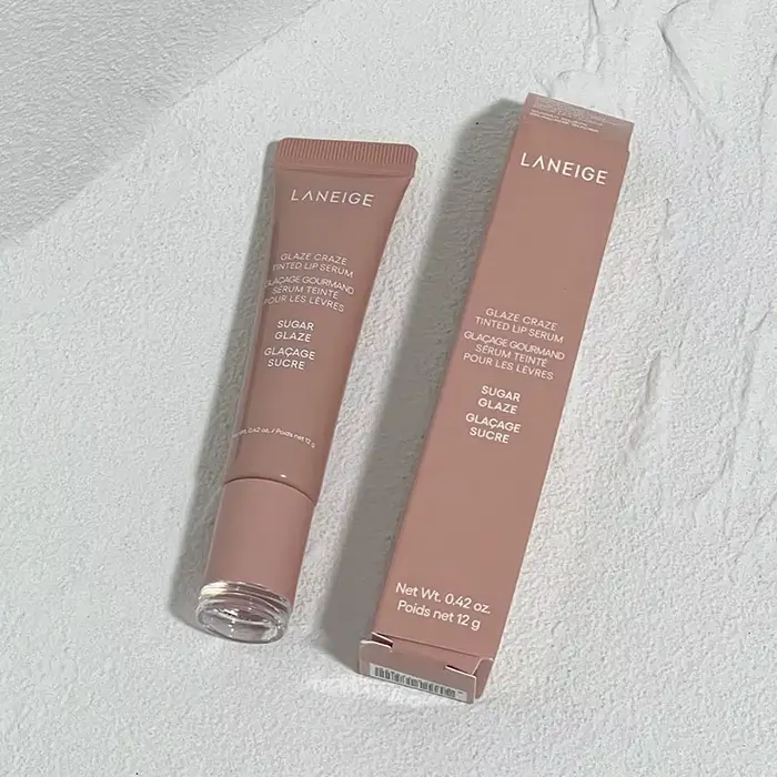 Baume à lèvres hydratant Laneige Donut, gloss à lèvres effet miroir, parfum fraise framboise chocola