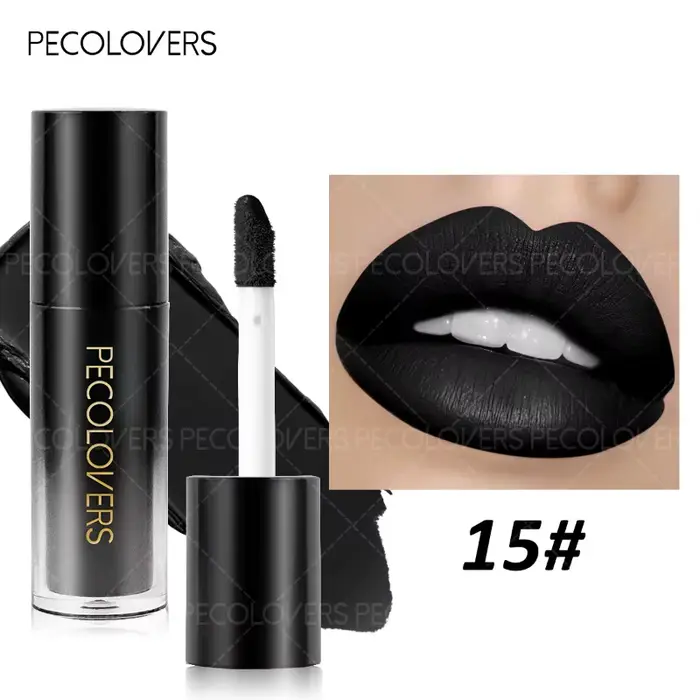 Brillant à lèvres mat tube noir, sélection multicolore, rouge à lèvres dodu, sans séchage, imperméab