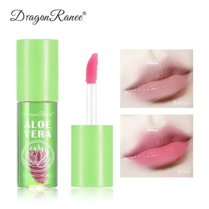 Rouge à lèvres à l'aloe vera, baume à couleur changeante, liquide de santé, hydratant, aqueux, fruit