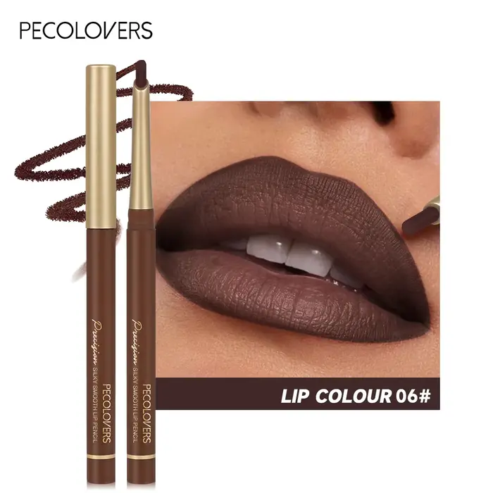 Rouge à lèvres au design biseauté Jules Liner, crayon à lèvres marron nude, maquillage naturel et du