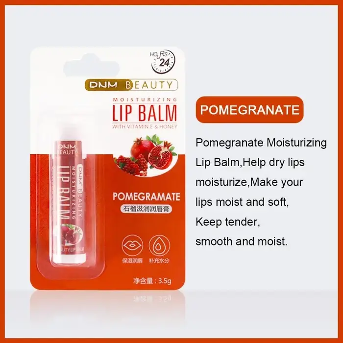 Baume à lèvres fruité 18 saveurs, Huile à lèvres hydratante transparente anti-rides, Rouge à lèvres 