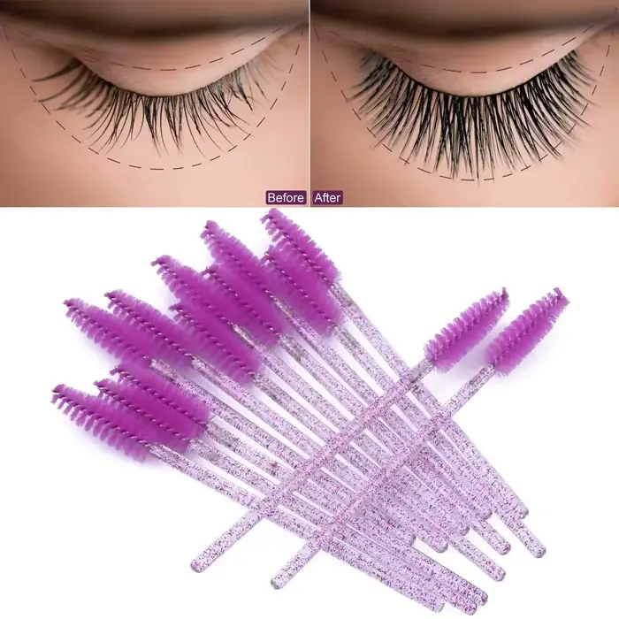 Bobines pour sourcils, outils de beauté, Extension de cils, baguettes de Mascara jetables colorées, 