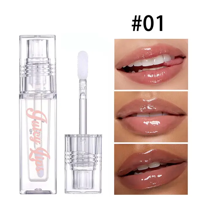 Brillant à lèvres clair, maquillage hydratant, nacré, repulpant, hydratant, rose naturel, réduit les