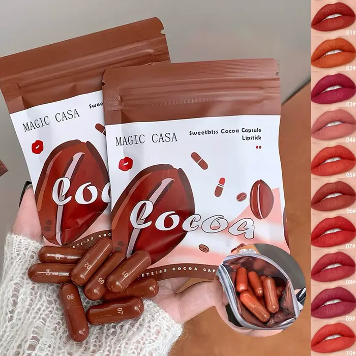 10 couleurs Coco Capsule rouge à lèvres ensemble velours mat imperméable à l'eau glaçure à lèvres Se