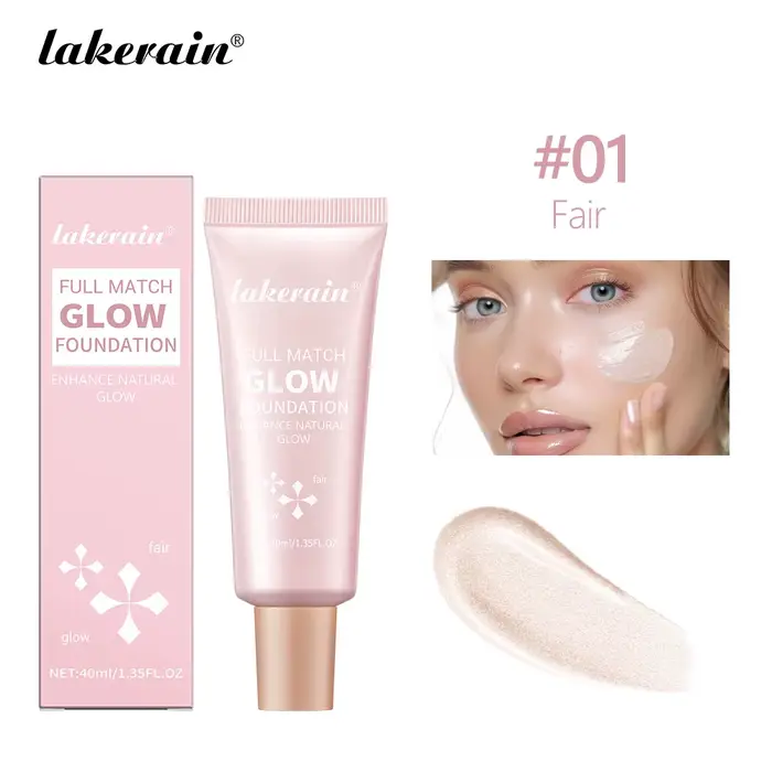 Fond de teint liquide brillant, maquillage nu pour le visage, correcteur de fond de teint liquide Ul