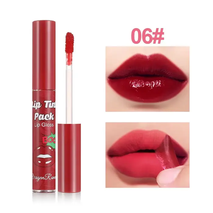 Crayon à lèvres peel-off détachable, gloss à lèvres anti-bavures, rouge à lèvres sexy rouge foncé, l
