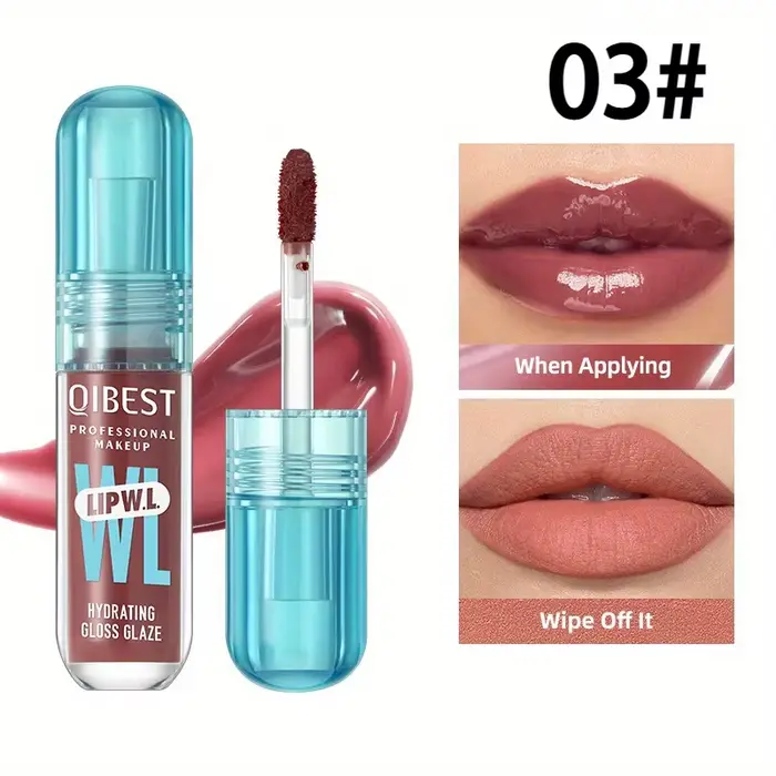 Vernis à lèvres miroir hydraté, rendu des couleurs longue durée, pas facile à décolorer, miroir Dudu
