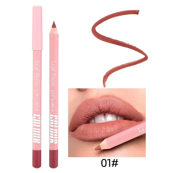 Crayon à Lèvres Nude 256, Imperméable, Longue Durée, Haute Pigmentation, Outil de Maquillage, 12 Doc