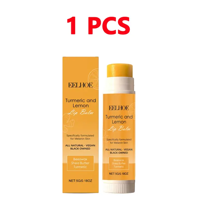 Baume à lèvres au curcuma et au citron, hydratant longue durée, apaisant, éclaircissant pour les lèv